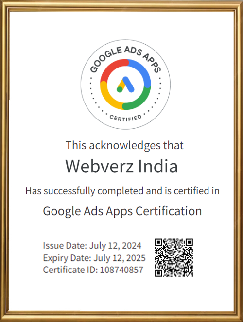 Goolge ads certificate